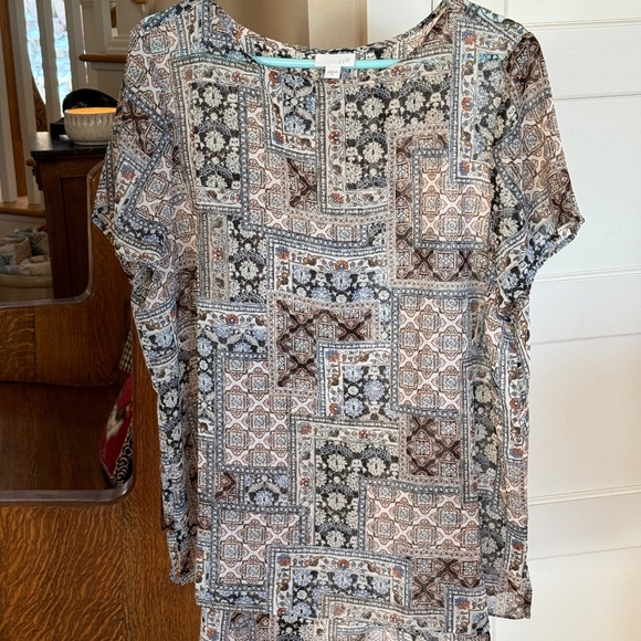 J Jill Short Sleeved Blouse-XL - Picture 1 of 4